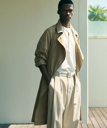 1PIU1UGUALE3  RELAX （ウノピゥウノウグァーレトレ リラックス）の「1PIU1UGUALE3 RELAX(ウノピゥウノウグァーレトレ リラックス)ワイドラペルトレンチコート（トレンチコート）」