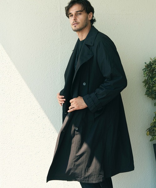 【GRANCY】Long Trench Coat / ロングトレンチコート GRANCY】Patterned Long Trench Coat / 総柄ロングトレンチコート
