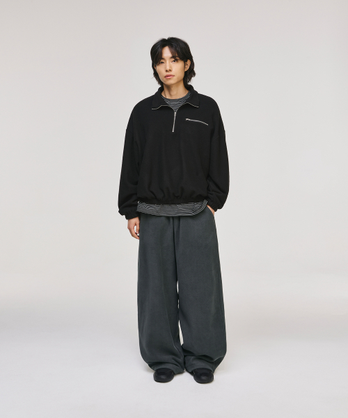 SIGNATURE（シグネチャ）の「ワイドポラポリストレーニングパンツ[チャコール]（スウェットパンツ・レディース・その他・M/L）」の5枚目の写真