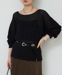 GALLARDAGALANTE | ペーパーヤーンメッシュニット(ニット/セーター)