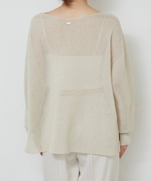 GALLARDAGALANTE(ガリャルダガランテ)の「ペーパーヤーンメッシュニット(ニット/セーター・レディース・ミント/ベージュ/ライトベージュ/ブラック・FREE)」の22枚目の写真