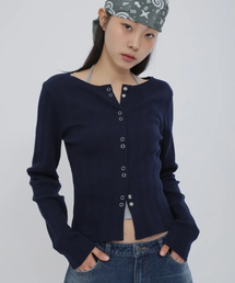 CHICKS（チックス）の「スナップカーディガン ネイビー（カーディガン/ボレロ）」