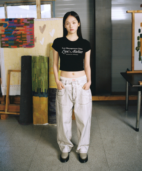 LMCの「WM LMC アトリエ スリム クロップド Tシャツ ブラック(Tシャツ/カットソー・レディース・その他・S/M)」の2枚目の写真