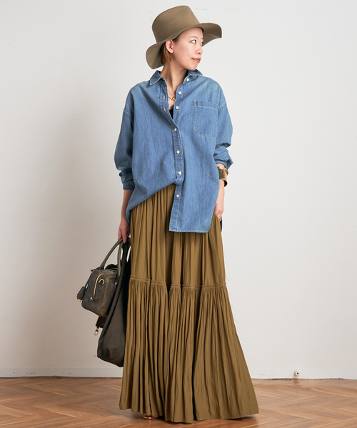 AP STUDIO（エーピーストゥディオ）の「ライティングデニムシャツ（シャツ/ブラウス・レディース・ライトグレー/ブルー・FREE）」の19枚目の写真