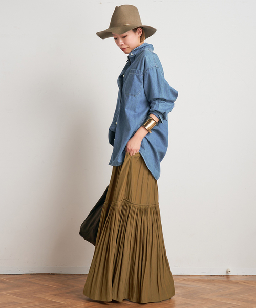 AP STUDIO（エーピーストゥディオ）の「ライティングデニムシャツ（シャツ/ブラウス・レディース・ライトグレー/ブルー・FREE）」の18枚目の写真