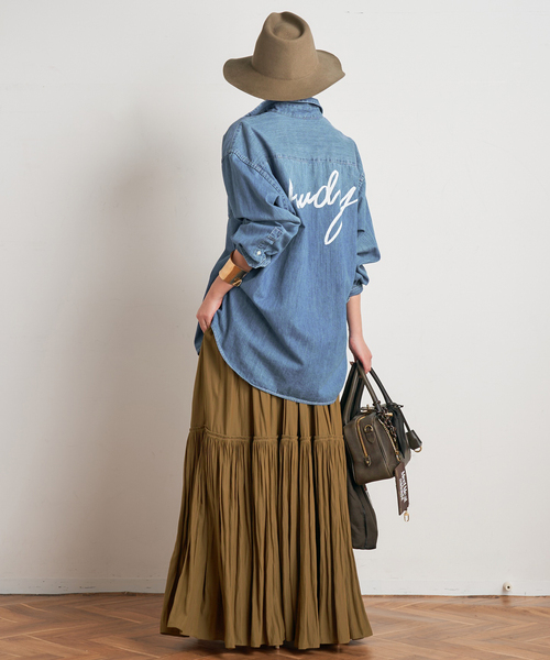 AP STUDIO（エーピーストゥディオ）の「ライティングデニムシャツ（シャツ/ブラウス・レディース・ライトグレー/ブルー・FREE）」の17枚目の写真