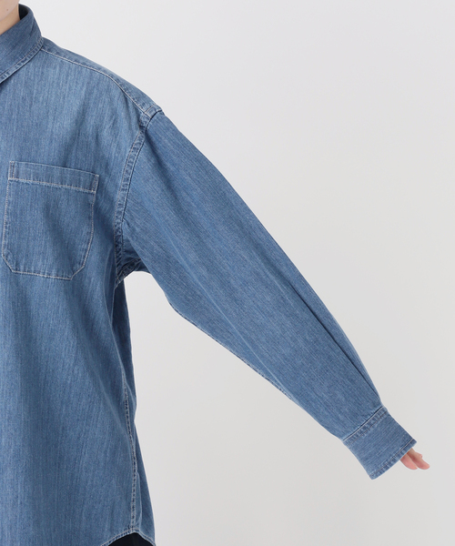 AP STUDIO（エーピーストゥディオ）の「ライティングデニムシャツ（シャツ/ブラウス・レディース・ライトグレー/ブルー・FREE）」の12枚目の写真