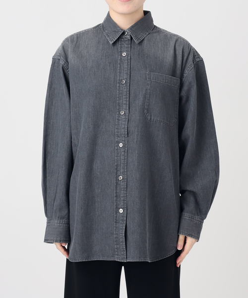 AP STUDIO（エーピーストゥディオ）の「ライティングデニムシャツ（シャツ/ブラウス・レディース・ライトグレー/ブルー・FREE）」の7枚目の写真