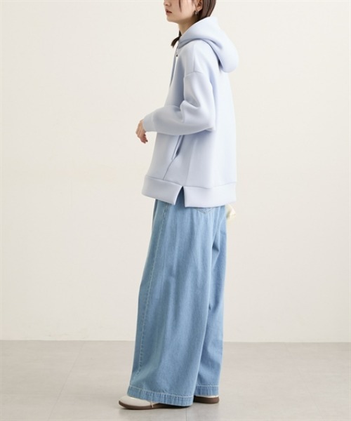 nissen（ニッセン）の「きれいめダンボールパーカー（パーカー・レディース・サックスブルー/オフホワイト/グレー・M/L/LL）」の10枚目の写真