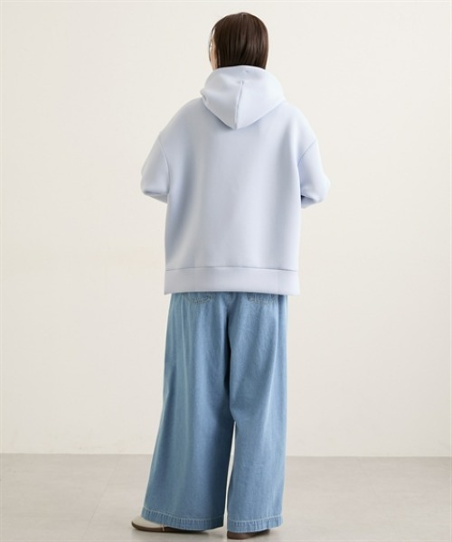 nissen（ニッセン）の「きれいめダンボールパーカー（パーカー・レディース・サックスブルー/オフホワイト/グレー・M/L/LL）」の11枚目の写真