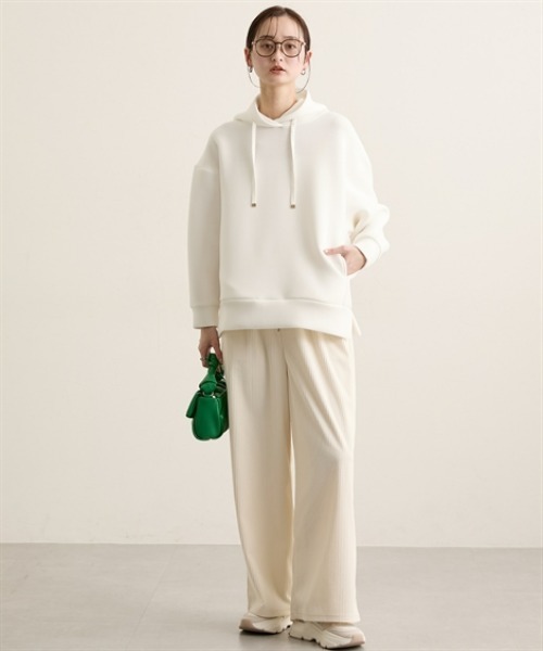 nissen（ニッセン）の「きれいめダンボールパーカー（パーカー・レディース・サックスブルー/オフホワイト/グレー・M/L/LL）」の12枚目の写真