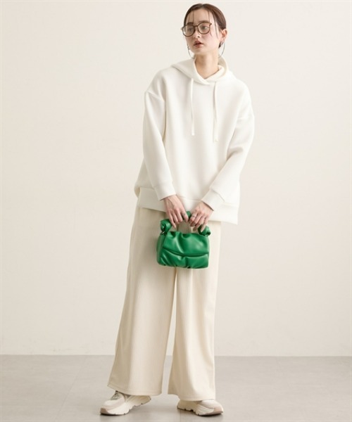 nissen（ニッセン）の「きれいめダンボールパーカー（パーカー・レディース・サックスブルー/オフホワイト/グレー・M/L/LL）」の13枚目の写真