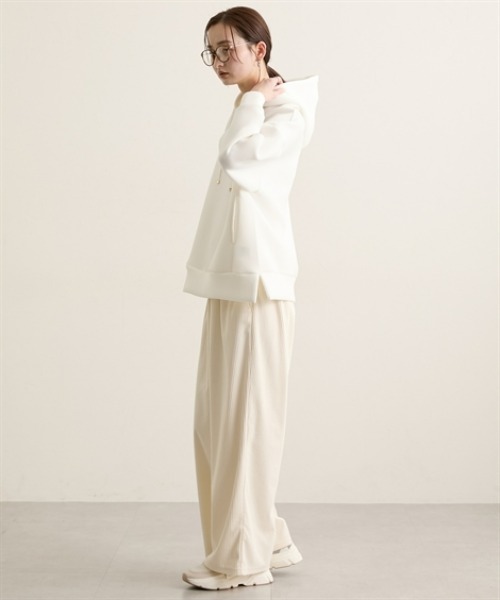 nissen（ニッセン）の「きれいめダンボールパーカー（パーカー・レディース・サックスブルー/オフホワイト/グレー・M/L/LL）」の15枚目の写真