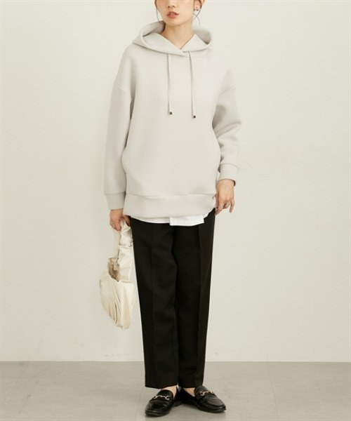 nissen（ニッセン）の「きれいめダンボールパーカー（パーカー・レディース・サックスブルー/オフホワイト/グレー・M/L/LL）」の21枚目の写真