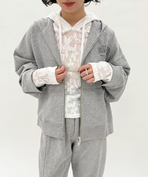 EDIT. FOR LULU（エディットフォールル）の「【GANNI/ガニー】Essential Isoli Zip Hoodie（パーカー・レディース・チャコールグレー・FREE）」の5枚目の写真