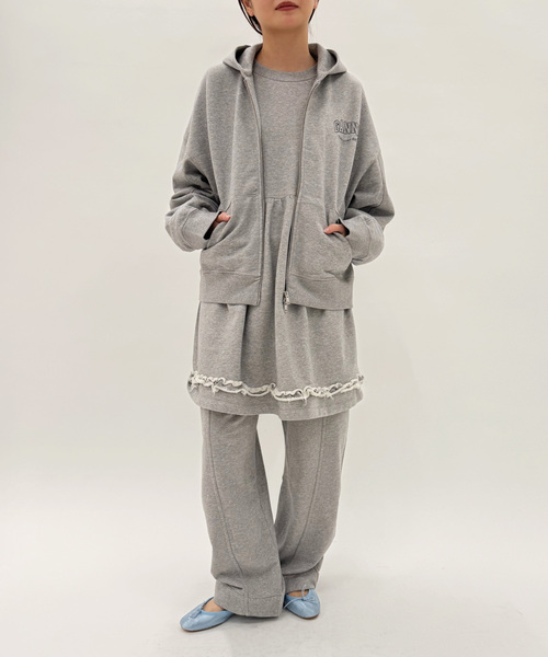 EDIT. FOR LULU（エディットフォールル）の「【GANNI/ガニー】Essential Isoli Zip Hoodie（パーカー・レディース・チャコールグレー・FREE）」の11枚目の写真