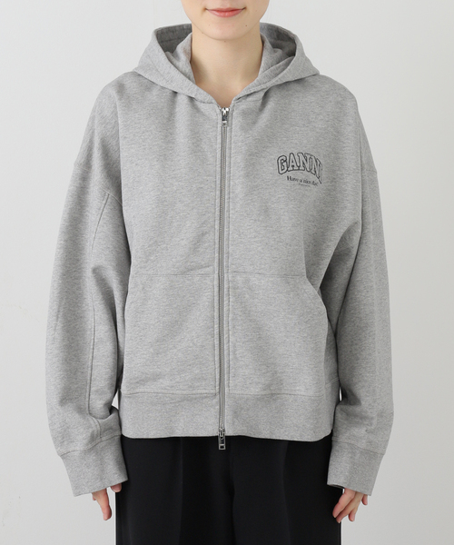 EDIT. FOR LULU（エディットフォールル）の「【GANNI/ガニー】Essential Isoli Zip Hoodie（パーカー・レディース・チャコールグレー・FREE）」の12枚目の写真