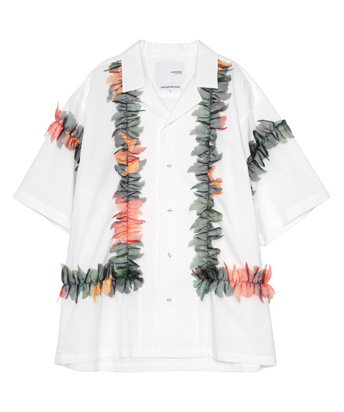 yoshiokubo（ヨシオクボ）の「yoshiokubo ヨシオクボ / ALOHA FRINGE S/S SHIRT フリンジアロハシャツ / YKS26206（シャツ/ブラウス・メンズ・ホワイト・3/2）」の7枚目の写真