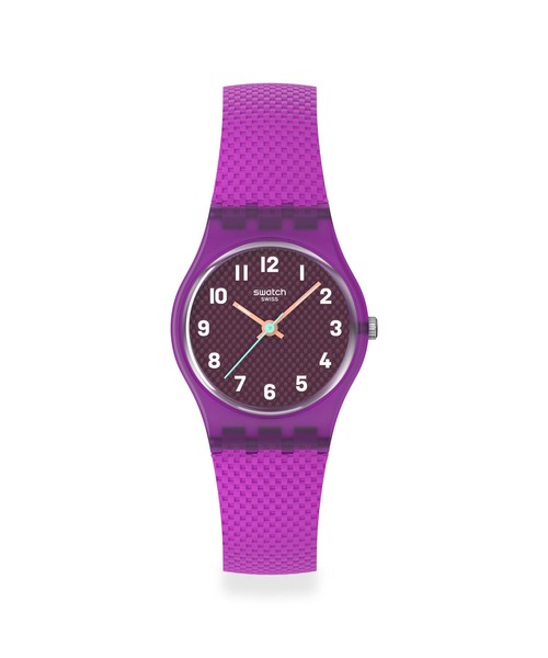 SWATCH（スウォッチ）の「TEAL WEAVE（アナログ腕時計・レディース・クリア/オレンジ/パープル・FREE）」の2枚目の写真