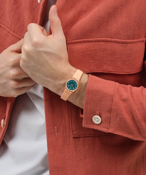 SWATCH（スウォッチ）の「TEAL WEAVE（アナログ腕時計・レディース・クリア/オレンジ/パープル・FREE）」の11枚目の写真