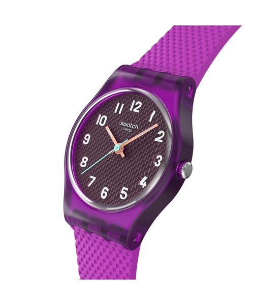 SWATCH（スウォッチ）の「TEAL WEAVE（アナログ腕時計・レディース・クリア/オレンジ/パープル・FREE）」の4枚目の写真