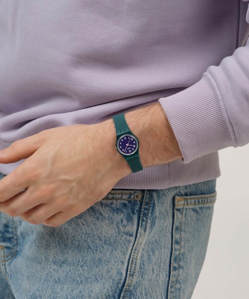 SWATCH（スウォッチ）の「TEAL WEAVE（アナログ腕時計・レディース・クリア/オレンジ/パープル・FREE）」の13枚目の写真