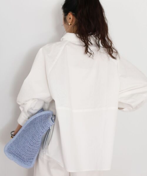 le.coeur blanc（ルクールブラン）の「TORRAZZO DONNAバルーンシャツ（シャツ/ブラウス・レディース・ホワイト/グレー・38）」の7枚目の写真