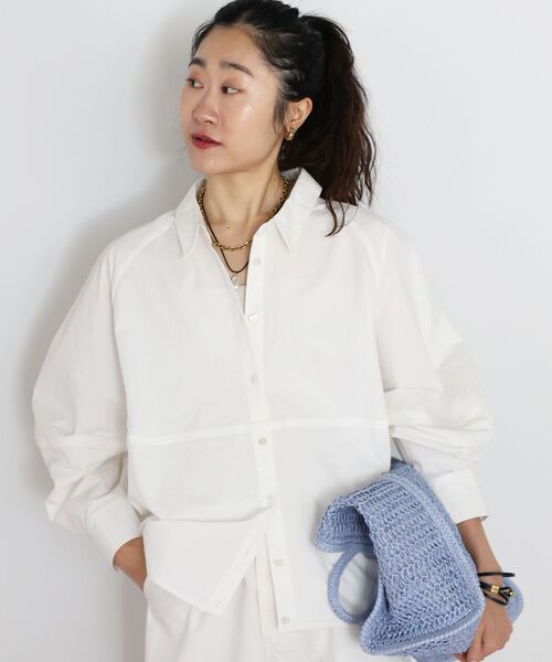 le.coeur blanc（ルクールブラン）の「TORRAZZO DONNAバルーンシャツ（シャツ/ブラウス・レディース・ホワイト/グレー・38）」の8枚目の写真