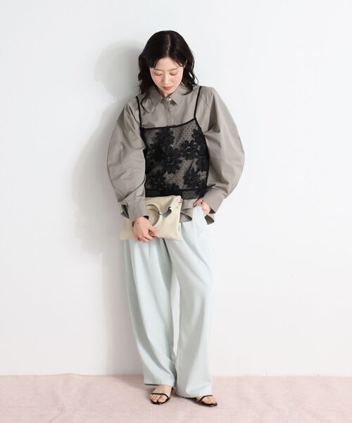 le.coeur blanc（ルクールブラン）の「TORRAZZO DONNAバルーンシャツ（シャツ/ブラウス・レディース・ホワイト/グレー・38）」の21枚目の写真
