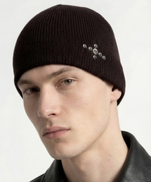 XPIER（エクスピア）の「クロススタッズショートビーニー（ニットキャップ/ビーニー）」