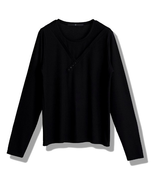 NO ID.(ノーアイディ)の「mlt5582-イレギュラーネックPO プルオーバー(858006-406T)(Tシャツ/カットソー・メンズ・ホワイト/グレー/ブラック・1/2)」の20枚目の写真