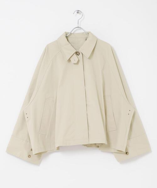 KBF（ケイビーエフ）の「ステンカラーマントコート（ステンカラーコート・レディース・グレー系その他/チャコールグレー/ベージュ・ONE）」の9枚目の写真