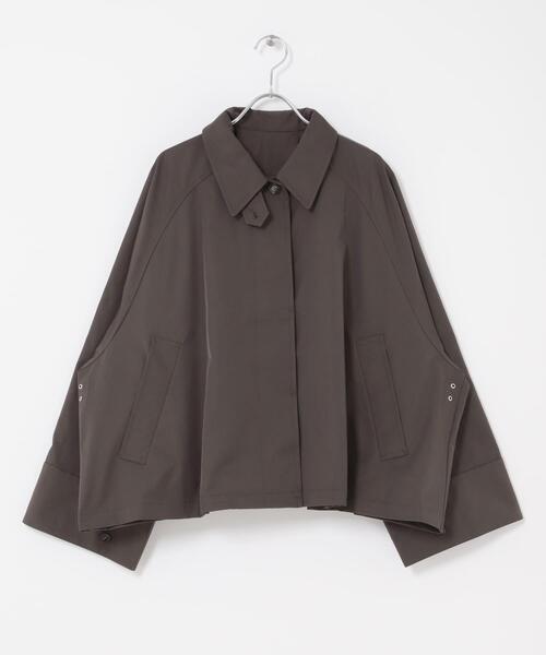 KBF（ケイビーエフ）の「ステンカラーマントコート（ステンカラーコート・レディース・グレー系その他/チャコールグレー/ベージュ・ONE）」の19枚目の写真