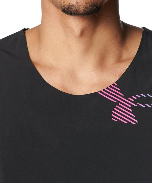 UNDER ARMOUR（アンダーアーマー）の「UAベロシティ エリート シングレット（ランニング/メンズ）（タンクトップ・メンズ・ブラック系・XL/L/M/S）」の4枚目の写真