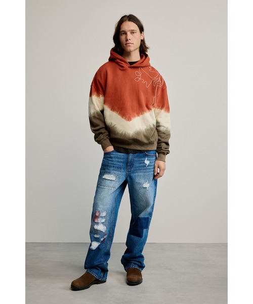 Desigual(デシグアル)の「タイダイ柄のスウェット(スウェット・メンズ・レッド・XL/L/M/S)」の4枚目の写真