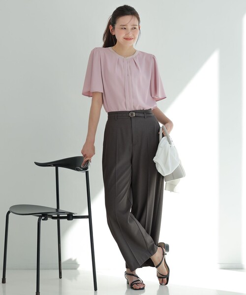 ANY SIS(エニィスィス)の「スマートビューティストレッチベルト ワイドパンツ(その他パンツ・レディース・ネイビー系/ライトグレー系/黄土色系/グレー系6/ライトグレー系6・X-SMALL)」の10枚目の写真