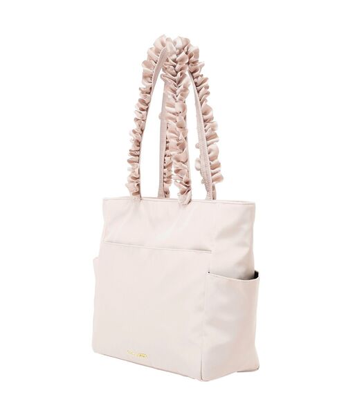 Maison de FLEUR(メゾンドフルール)の「撥水加工フリルハンドルトートバッグ(トートバッグ・レディース・ピンク系その他3/ブラック・FREE)」の9枚目の写真