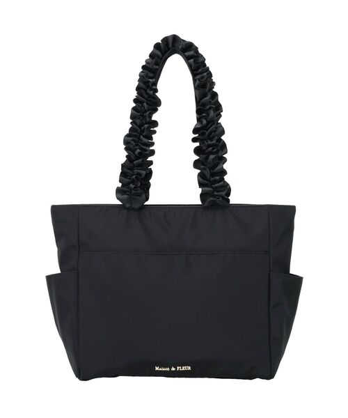 Maison de FLEUR(メゾンドフルール)の「撥水加工フリルハンドルトートバッグ(トートバッグ・レディース・ピンク系その他3/ブラック・FREE)」の19枚目の写真