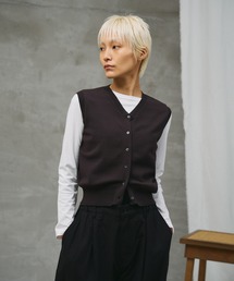 paradigm | 【paradigm】コットンモダールコンパクトベスト(カーディガン/ボレロ)