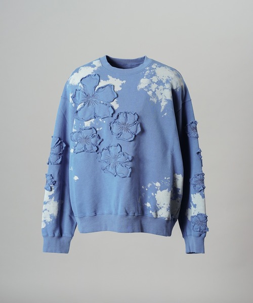 MAISON SPECIAL(メゾンスペシャル)の「《UNISEX》Flower Patch Prime-Over Crew Neck Sweatshirt/フラワーパッチプライムオーバークルーネックスウェット【MAISON SPECIAL/メゾンスペシャル】(スウェット・メンズ・ブラック/チャコールグレー/ピンク/ブルー・0/2/1)」の20枚目の写真