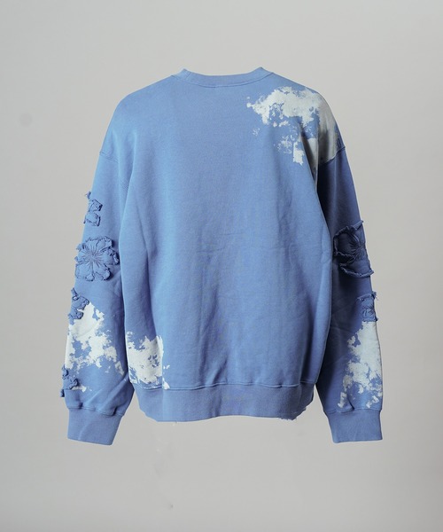 MAISON SPECIAL(メゾンスペシャル)の「《UNISEX》Flower Patch Prime-Over Crew Neck Sweatshirt/フラワーパッチプライムオーバークルーネックスウェット【MAISON SPECIAL/メゾンスペシャル】(スウェット・メンズ・ブラック/チャコールグレー/ピンク/ブルー・0/2/1)」の22枚目の写真