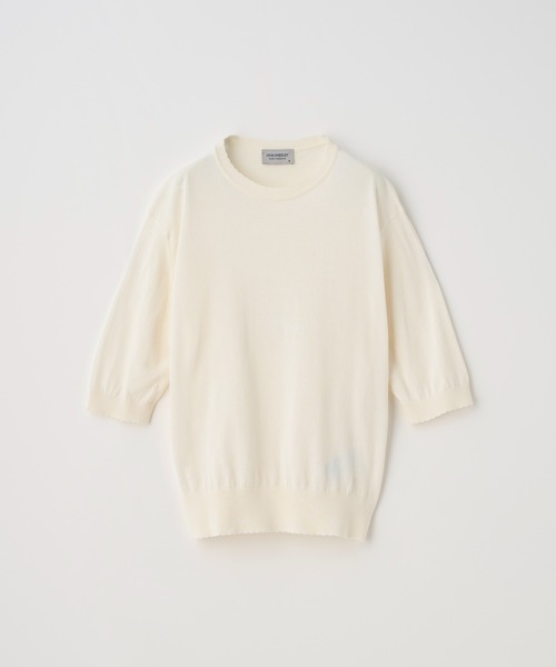 JOHN SMEDLEY(ジョンスメドレー)の「コットンスカラップ半袖ニットプルオーバー(ニット/セーター・レディース・ホワイト系1・S/M)」の2枚目の写真