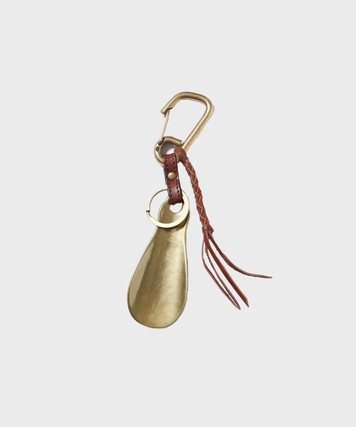 MR.OLIVE(ミスターオリーブ)の「MR.OLIVE OLISHED STEER LEATHER / BRASS SHOE HORN KEY RING / ME361(キーケース/キーアクセサリー・メンズ・シルバー/ブラック/ブラウン・FREE)」の2枚目の写真