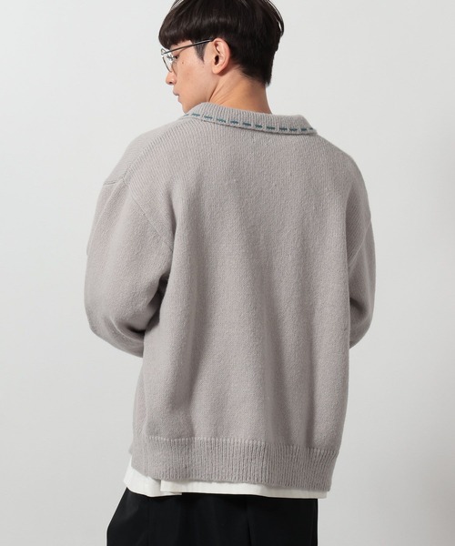 LAKOLE（ラコレ）の「ハンドステッチニットカーデ / 654151（カーディガン/ボレロ・メンズ・グレー/ネイビー・LARGE/MEDIUM）」の15枚目の写真