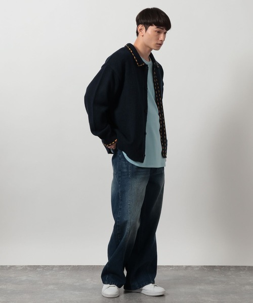 LAKOLE（ラコレ）の「ハンドステッチニットカーデ / 654151（カーディガン/ボレロ・メンズ・グレー/ネイビー・LARGE/MEDIUM）」の16枚目の写真