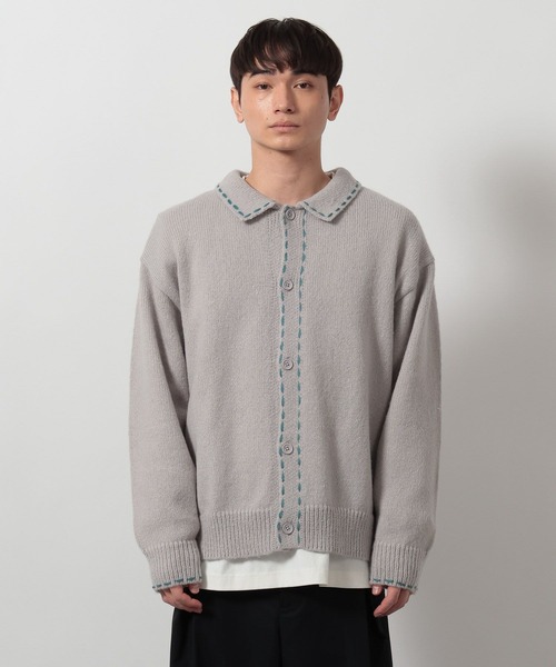 LAKOLE（ラコレ）の「ハンドステッチニットカーデ / 654151（カーディガン/ボレロ・メンズ・グレー/ネイビー・LARGE/MEDIUM）」の20枚目の写真