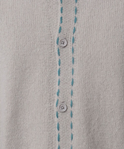 LAKOLE（ラコレ）の「ハンドステッチニットカーデ / 654151（カーディガン/ボレロ・メンズ・グレー/ネイビー・LARGE/MEDIUM）」の9枚目の写真