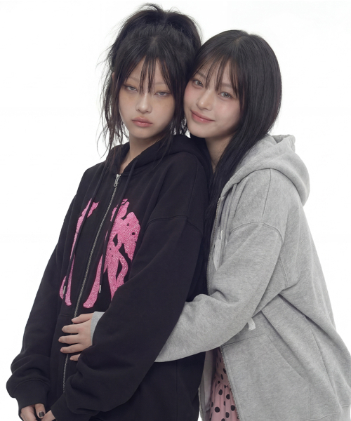 GRAVER（グレーバー）の「[ユニセックス]キャットジェル フードジップアップ_グレー（パーカー・レディース・杢グレー・MEDIUM/LARGE）」の9枚目の写真