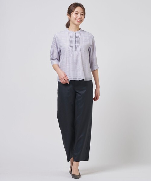 J.PRESS（ジェイプレス）の「【定番人気・セットアップ対応】OXIJEWEL ストレッチ ストレート パンツ（その他パンツ・レディース・ネイビー系/ライトグレー系/シルバー系・T13/T15/T17）」の17枚目の写真