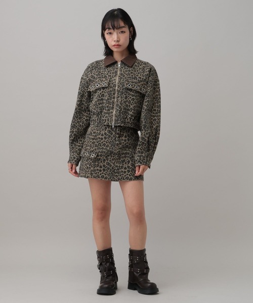 3.3 Field Trip （3.3フィールドトリップ）の「【セットアップ着用可能】3.3 Field Trip／アイレットデザインワークジャケット（ブルゾン・レディース・ブラック/カモフラージュ/レオパード・FREE）」の13枚目の写真